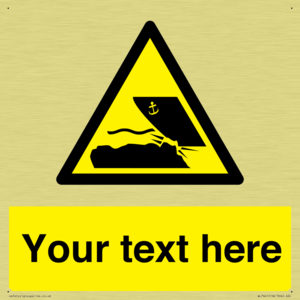 Custom Warning submerged objects in watercraft areas